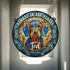Dachshund Wirehaired Memorial Stained Glass Effect Suncatcher